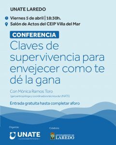 CONFERENCIA “CLAVES DE SUPERVIVENCIA PARA ENVEJECER COMO TE DÉ LA GANA” @ Salón de Actos Colegio Villa del Mar