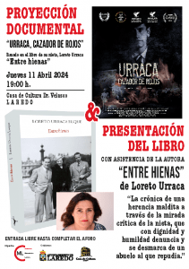PROYECCIÓN DOCUMENTAL “URRACA, CAZADOR DE ROJOS” & PRESENTACIÓN DEL LIBRO “ENTRE HIENAS” @ Cine Casa de Cultura Dr. Velasco