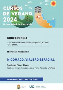 CONFERENCIA CURSOS DE VERANO UC “NICÓMANO, VIAJERO ESPACIAL” @ Centro Cultural Doctor Velasco