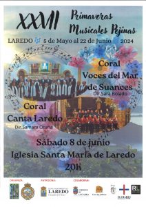 XXVII PRIMAVERAS MUSICALES PEJINAS ACTUACIÓN DE LA “CORAL VOCES DEL MAR DE SUANCES” y la “CORAL CANTA LAREDO” @ Iglesia Santa María de la Asunción