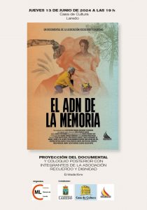 PROYECCIÓN DEL DOCUMENTAL “EL ADN DE LA MEMORIA” @ Salón de Actos Casa de Cultura Dr. Velasco