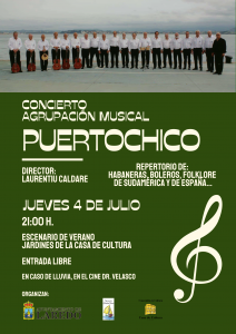CONCIERTO ACTUACIÓN MUSICAL “PUERTOCHICO” @ Jardines de la Casa de Cultura Dr. Velasco