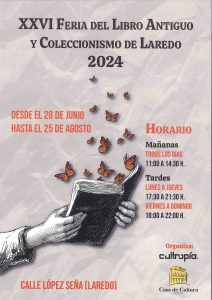 XXVI FERIA DEL LIBRO ANTIGUO Y COLECCIONISMO DE LAREDO @ C/ López Seña, s/n. (Mañanas: De 11:00 a 14:30. Tardes de Lunes a Jueves, de 17:30 a 21:30 h. y Tardes de Viernes a Domingo, de 18:00 a 22:00 h.)
