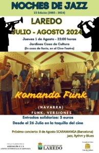 NOCHES DE JAZZ “KOMANDO FUNK” @ Jardines de la Casa de Cultura Dr. Velasco