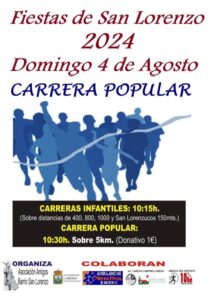 FIESTAS DE SAN LORENZO “CARRERA POPULAR DE SAN LORENZO” @ Barrio de San Lorenzo (Ludoteca Municipal)