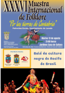 MUESTRA DE FOLKLORE DE “BALÉ DA NEGRA DO RECIFE (BRASIL)” @ Jardines de la Casa de Cultura Dr. Velasco