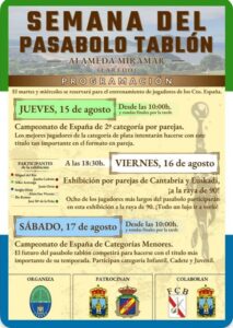 PASABOLO TABLÓN "EXHIBICIÓN POR PAREJAS DE CANTABRIA Y EUSKADI " @ Alameda Miramar