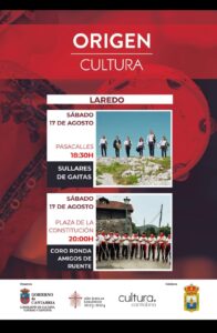 FOLKLORE: PASACALLES “SULLARES DE GAITAS” y ACTUACIÓN “CORO RONDA AMIGOS DE RUENTE” @ Centro Urbano de Laredo // Plaza de la Constitución