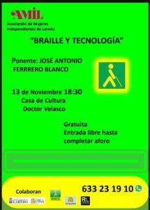 Charla “BRAILLE Y TECNOLOGÍA” @ Salón de Actos Casa de Cultura Dr. Velasco