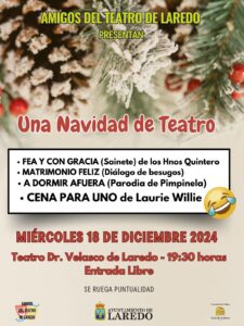TEATRO AFICIONADO “FEA Y CON GRACIA”, “MATRIMONIO FELIZ”, “ADORMIR AFUERA” Y “CENA PARA UNO” @ Salón de Actos Casa de Cultura Dr. Velasco.