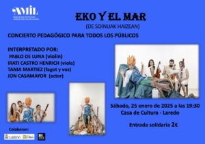CONCIERTO PEDAGÓGICO “EKO Y EL MAR” @ Salón de actos Casa de Cultura Dr. Velasco