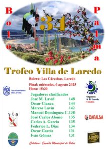 34 EDICIÓN DEL TROFEO VILLA DE LAREDO “BOLO PALMA” @ Bolera Las Cárcobas