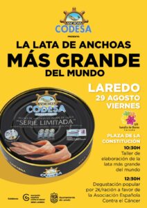 RÉCORD MUNDIAL ELABORACIÓN DE "LA LATA DE ANCHOAS MAS GRANDE DEL MUNDO" @ Plaza de la Constitución (10:30 h. Fileteado de anchoas  - 12:30 h. Degustación solidaria)