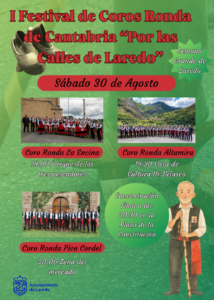 I FESTIVAL DE COROS RONDA DE CANTABRIA “POR LAS CALLES DE LAREDO” @ Centro Urbano de Laredo (Consultar Programa)