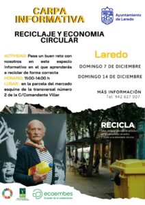CARPA INFORMATIVA “RECICLAJE Y ECONOMÍA CIRCULAR” @ Parcela del mercado esquina del transversal número 2 de la C/ Comandante Villar