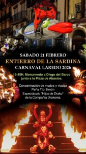 FINAL DEL CARNAVAL “ENTIERRO DE LA SARDINA” @ Monumento a Diego del Barco junto a la Plaza de Abastos