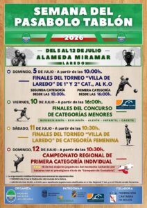 SEMANA DEL PASABOLO TABLÓN "CAMPEONATO REGIONAL DE PRIMERA CATEGORÍA INDIVIDUAL"