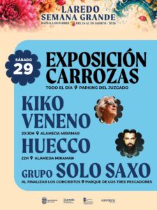SEMANA GRANDE “KIKO VENENO” “HUECCO” Y “SOLO SAXO” @ Alameda Miramar - Parque de Los Tres Pescadores