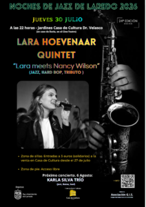 NOCHES DE JAZZ “LARA HOEVENAAR QUINTET“ @ Jardines de la Casa de Cultura Dr. Velasco