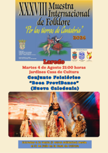 MUESTRA INTERNACIONAL DE FOLKLORE “POR LAS TIERRAS DE CANTABRIA”: BOEA POVIEDANSE DE NUEVA CALEDONIA @ Jardines de la Casa de Cultura Dr. Velasco