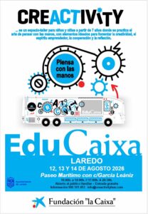 EDUCAIXA: ESPACIO – TALLER ITINERANTE “CREACTIVITY” @ Paseo Marítimo (C/ García Learniz, s/n): De 10:00 a 14:00h. // De 17:00 a 20:30 h.