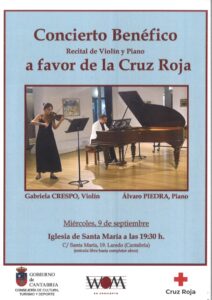 CONCIERTO BENÉFICO “RECITAL DE VIOLÍN Y PIANO” A FAVOR DE LA CRUZ ROJA @ Iglesia de Santa María