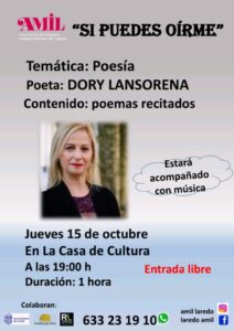 RECITAL POÉTICO “SI PUEDES OIRME” de DORY ANSORENA @ Cine - Teatro de la Casa de Cultura Dr. Velasco