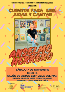 CUENTA CUENTOS “CUENTOS PARA REÍR” a cargo de ANSELMO HERRERO @ Salón de Actos del CEIP Villa del Mar