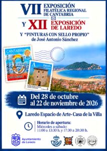 XIII EXPOSICIÓN DE FILATELIA DE LAREDO @ LAREDO ESPACIO DE ARTE “CASA DE LA VILLA” (De 11:00 a 13:30 h. y de 17:30 a 20:30 h.)